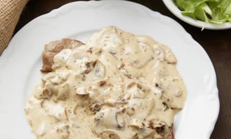 Escalope crème champignons